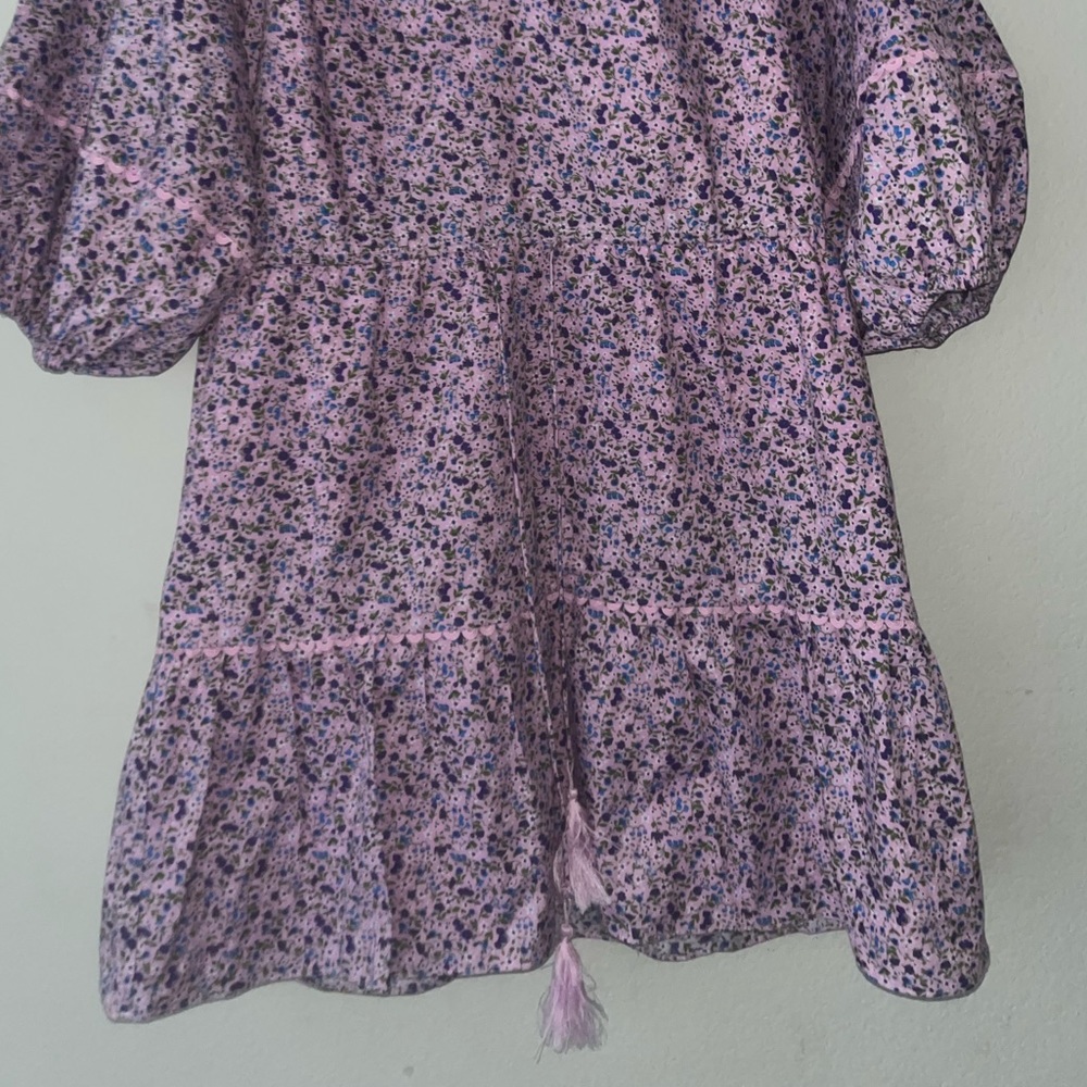 SOLD —-Tuckernuck HYACINTH HOUSE  NWT Purple Floral Matilda Dress med - Picture 6 of 14